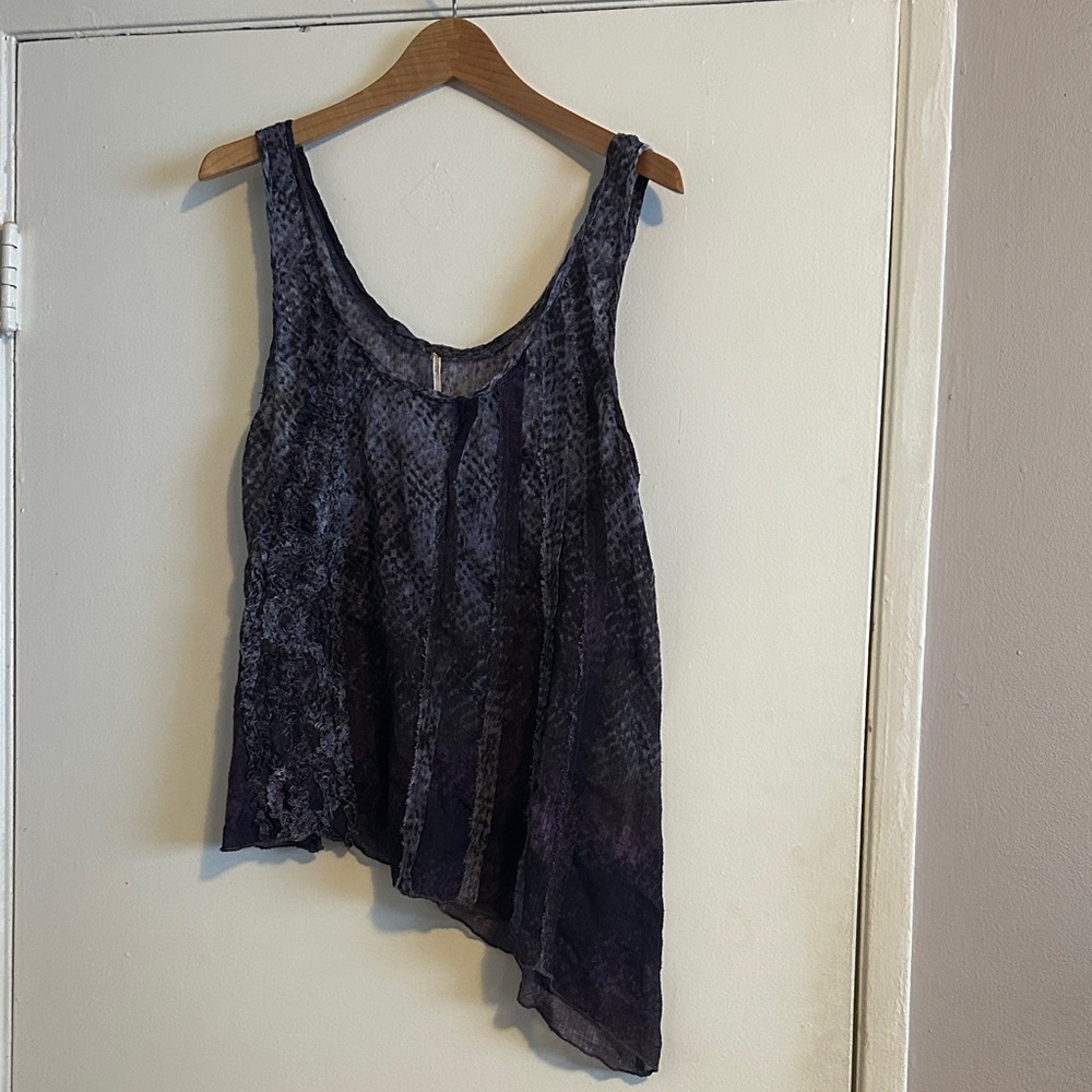Free People Asymmetrical Purple Tank Top